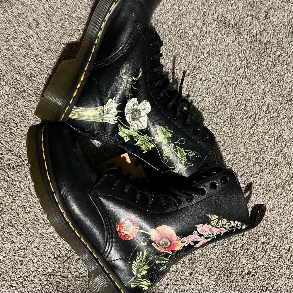• limited floral high top doc martens